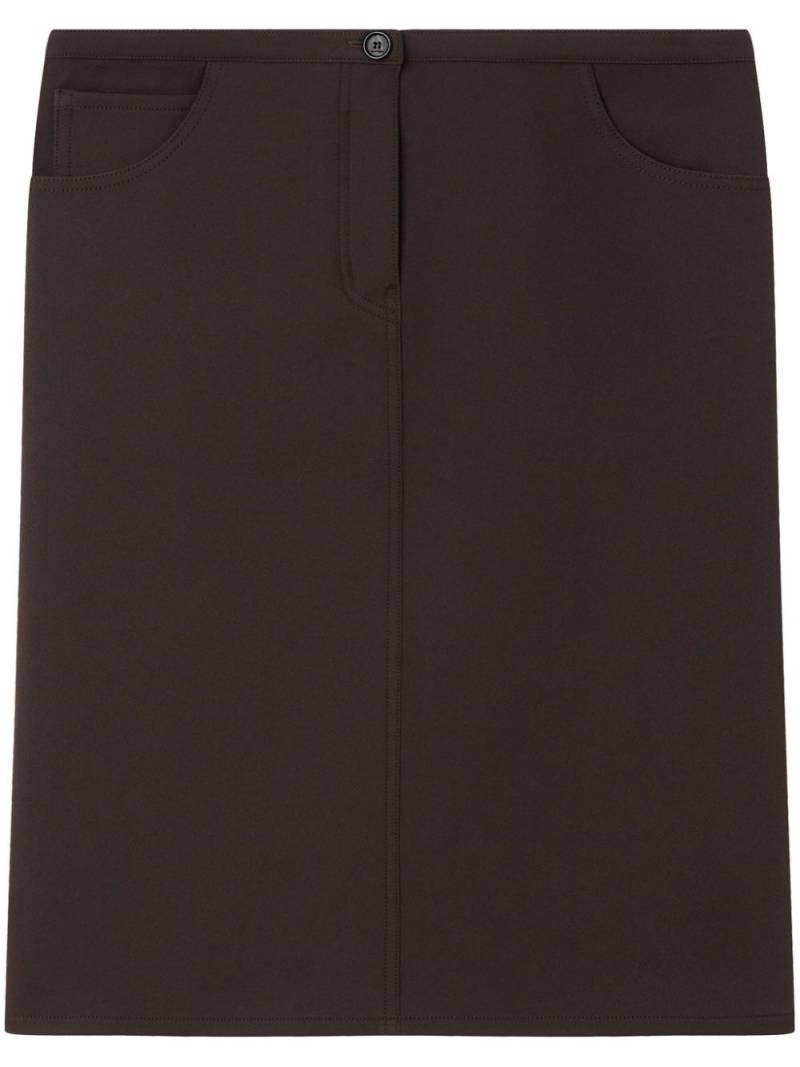 Courrèges low-waist midi skirt - Brown von Courrèges