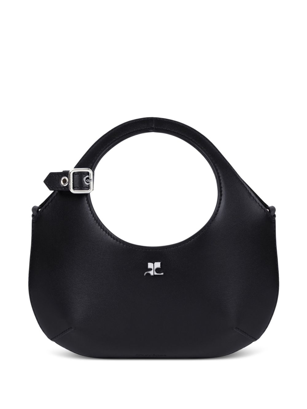 Courrèges mini Holy leather tote bag - Black von Courrèges