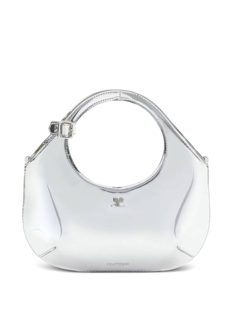 Courrèges mini Holy metallic-effect tote bag - Silver von Courrèges