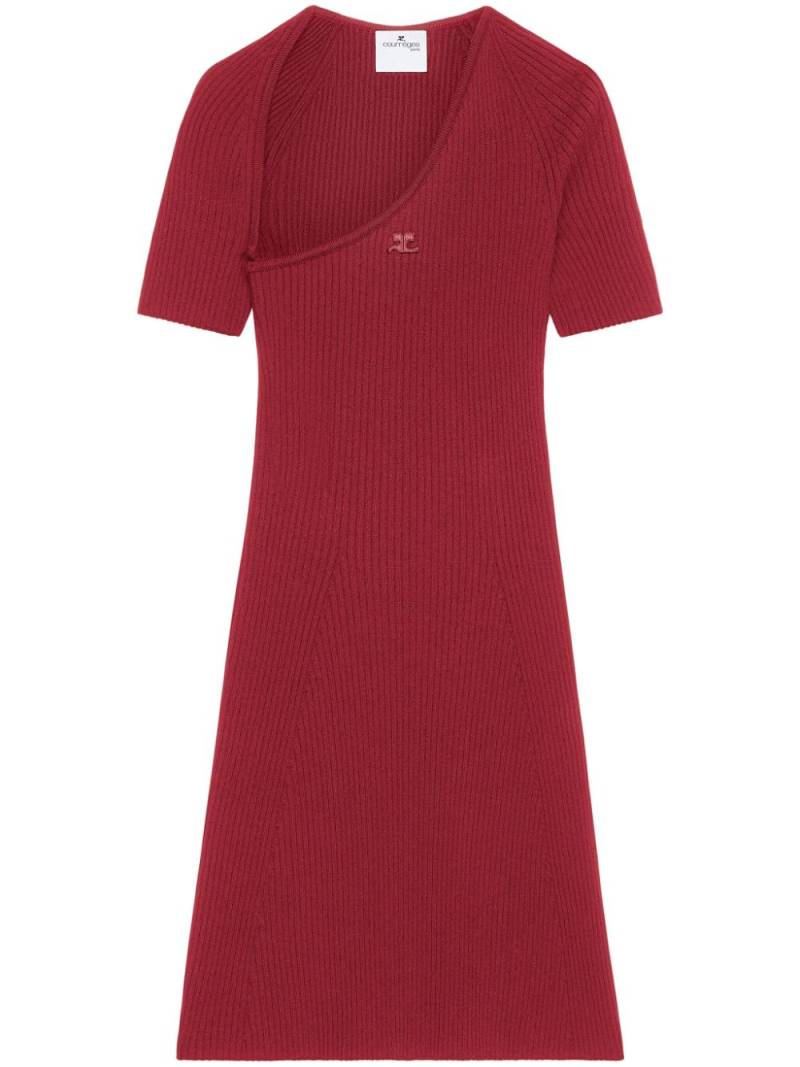 Courrèges mini Slash rib-knit dress - Red von Courrèges