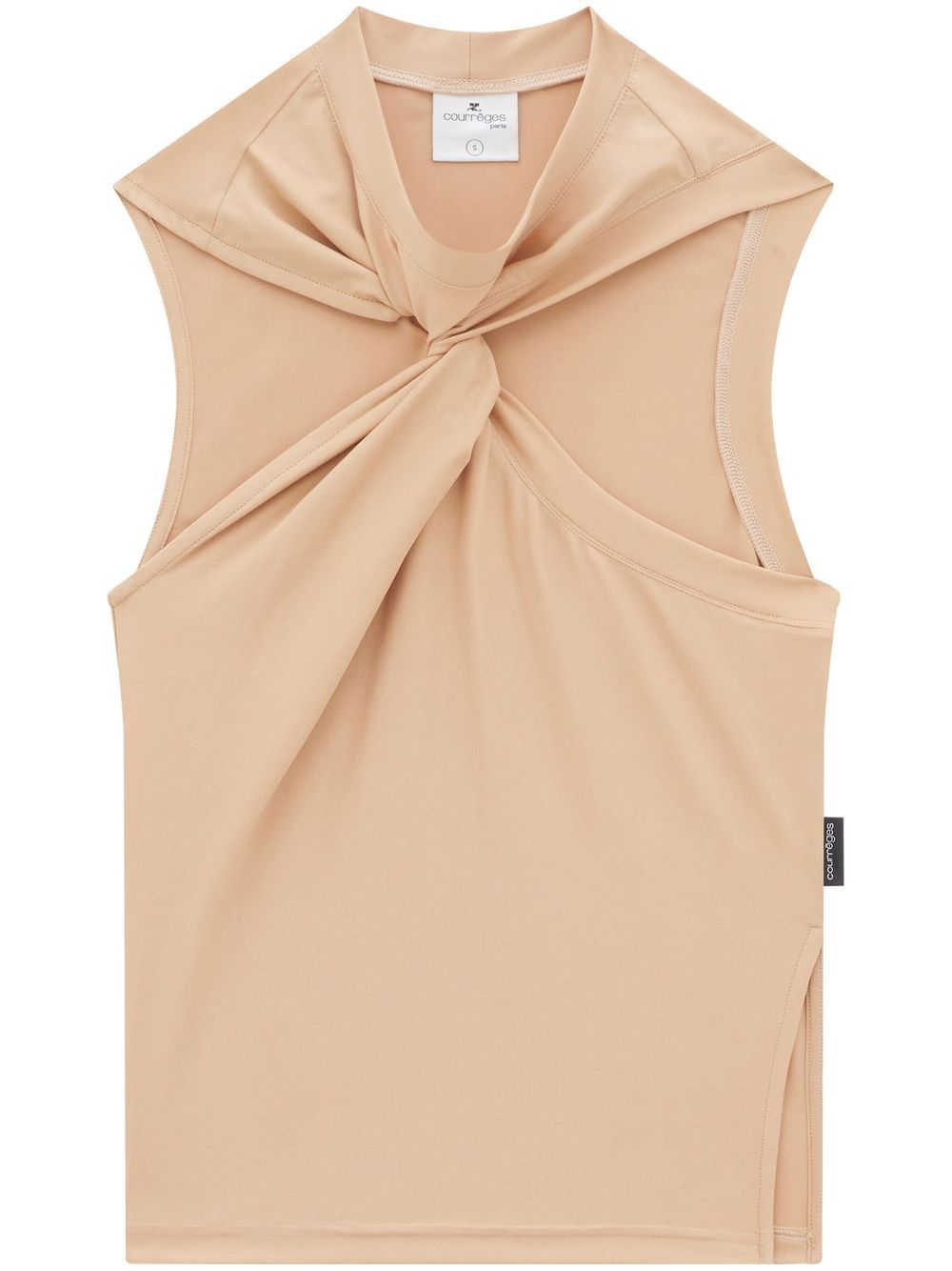 Courrèges one-shoulder cut-out top - Neutrals von Courrèges