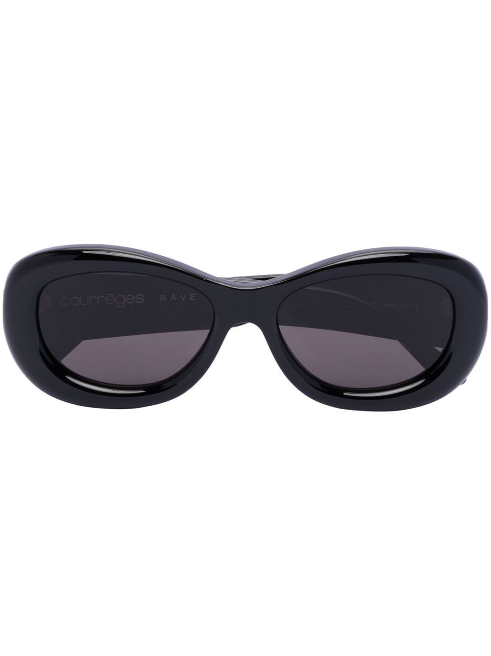 Courrèges oval-frame sunglasses - Black von Courrèges