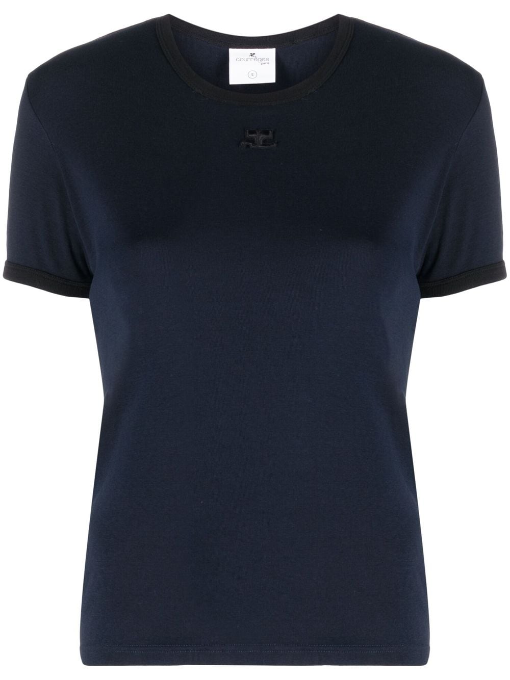 Courrèges plain cotton T-shirt - Blue von Courrèges