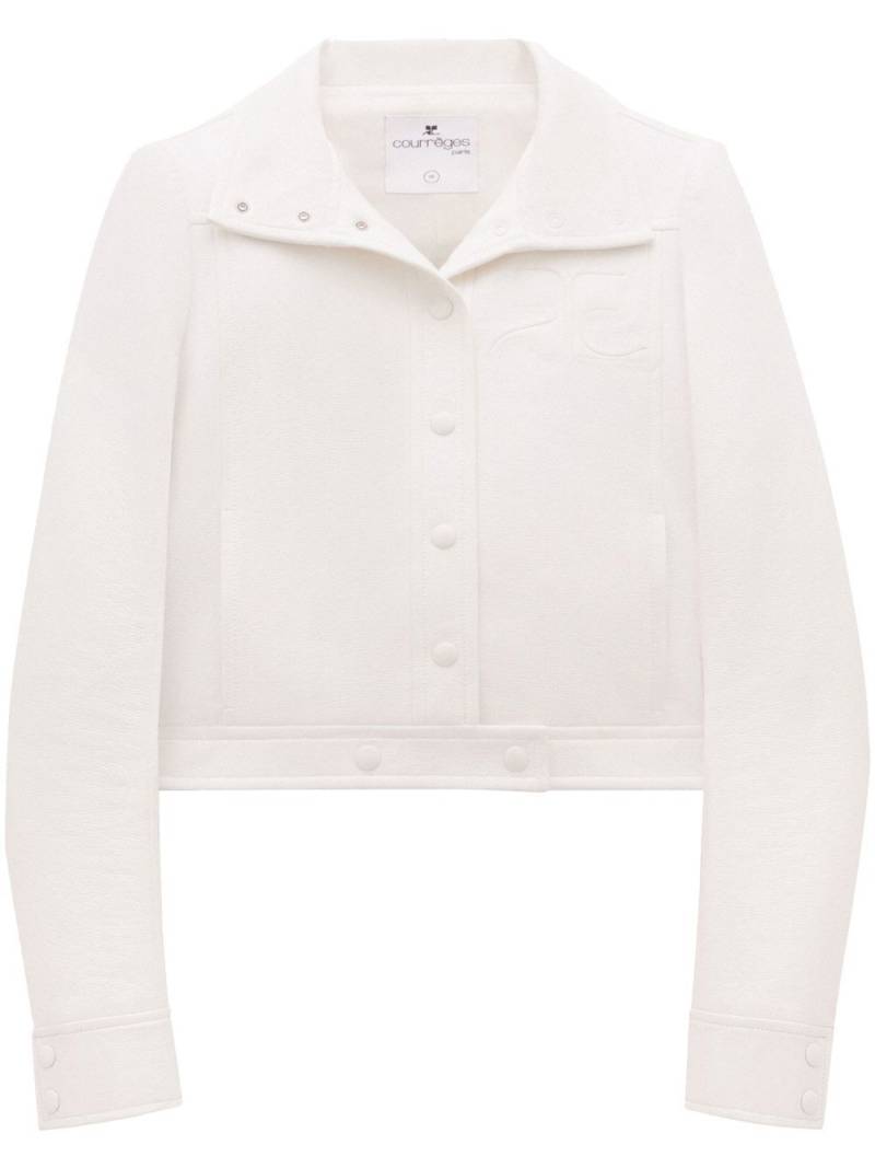 Courrèges press-stud cropped jacket - White von Courrèges