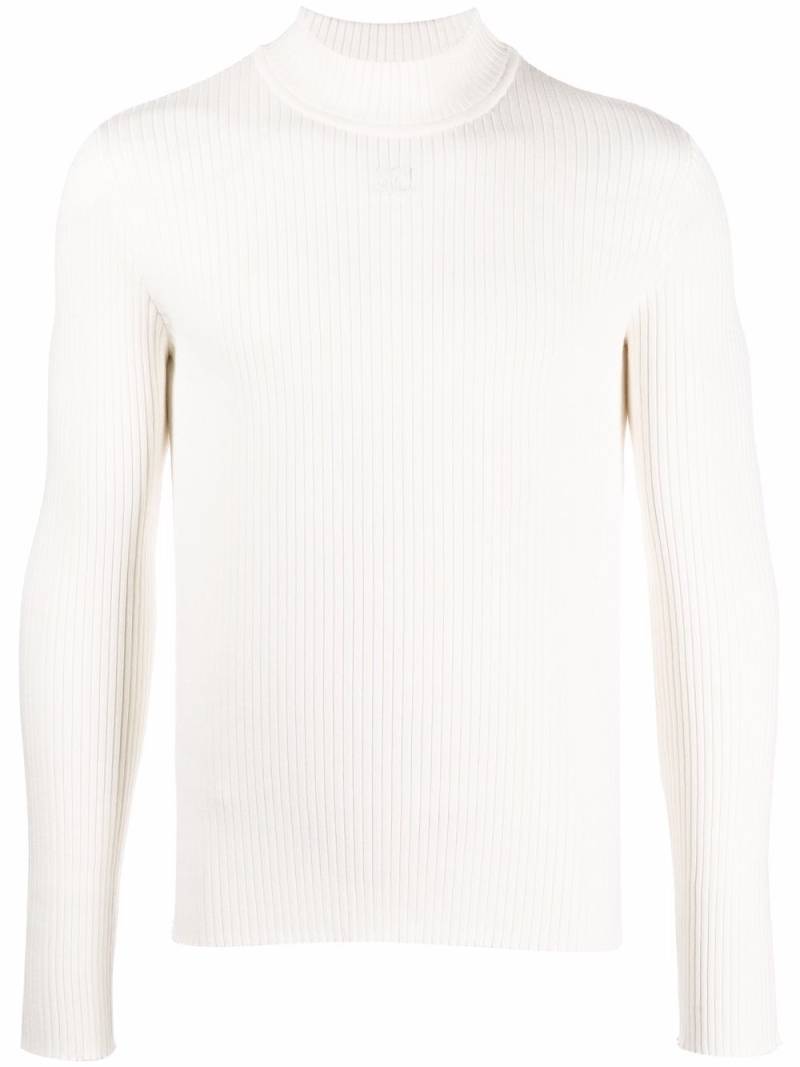 Courrèges roll neck jumper - White von Courrèges