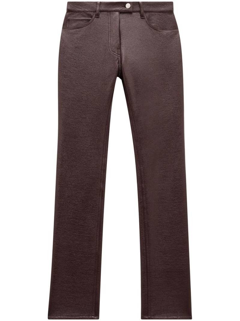 Courrèges straight-leg vinyl trousers - Purple von Courrèges