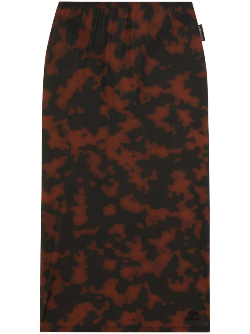 Courrèges tortoiseshell-effect tube skirt - Black von Courrèges