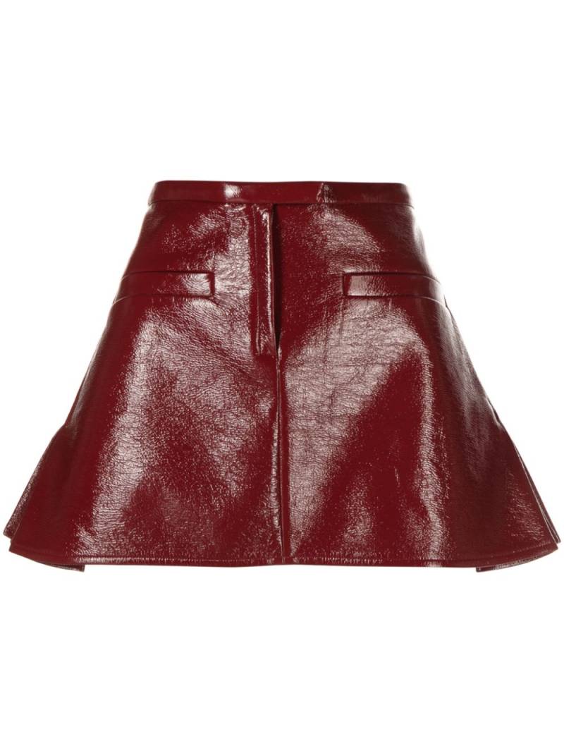 Courrèges trapeze-silhouette mini skirt - Red von Courrèges