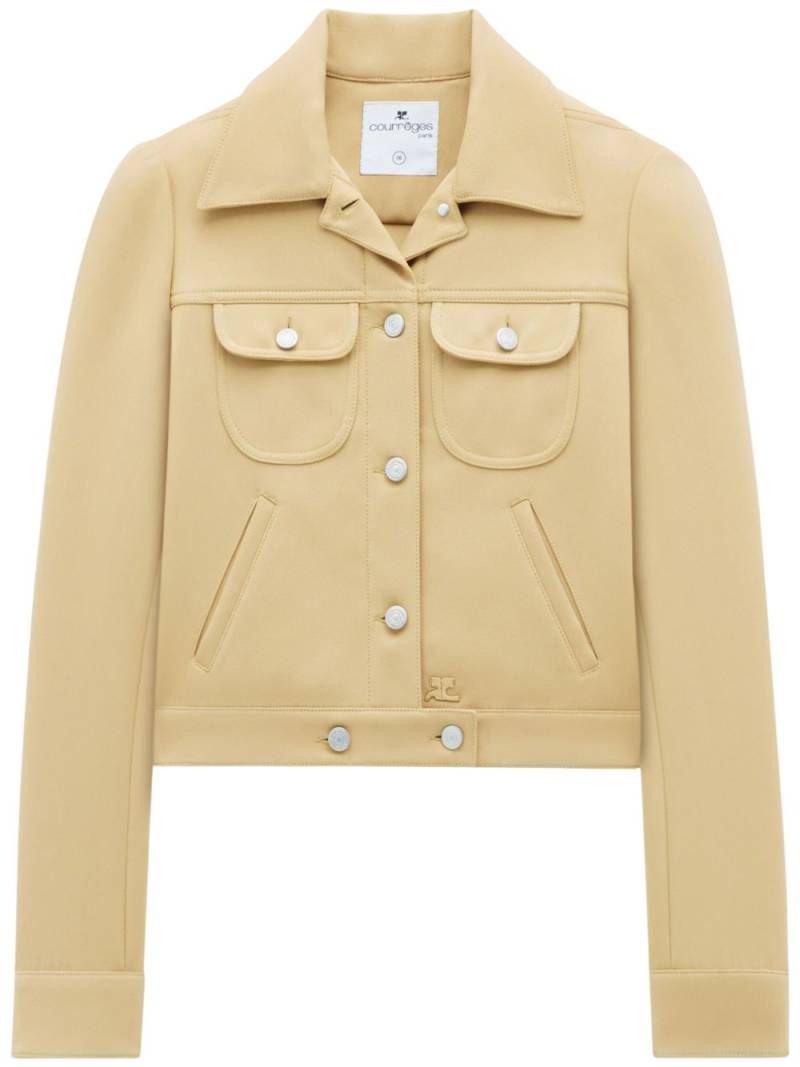 Courrèges twill trucker jacket - Neutrals von Courrèges