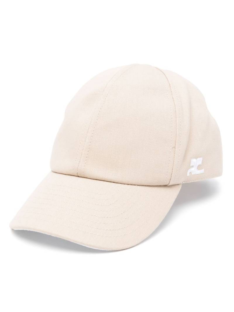 Courrèges twill-weave cotton cap - Neutrals von Courrèges