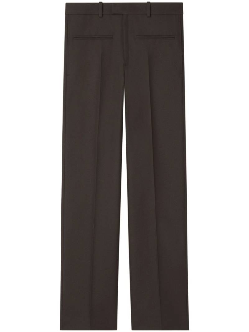 Courrèges twill-weave straight-leg trousers - Brown von Courrèges