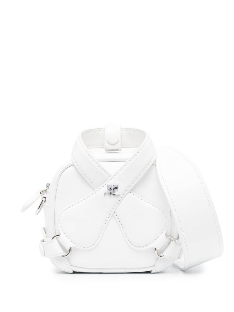 Courrèges twisted-strap logo tote bag - White von Courrèges