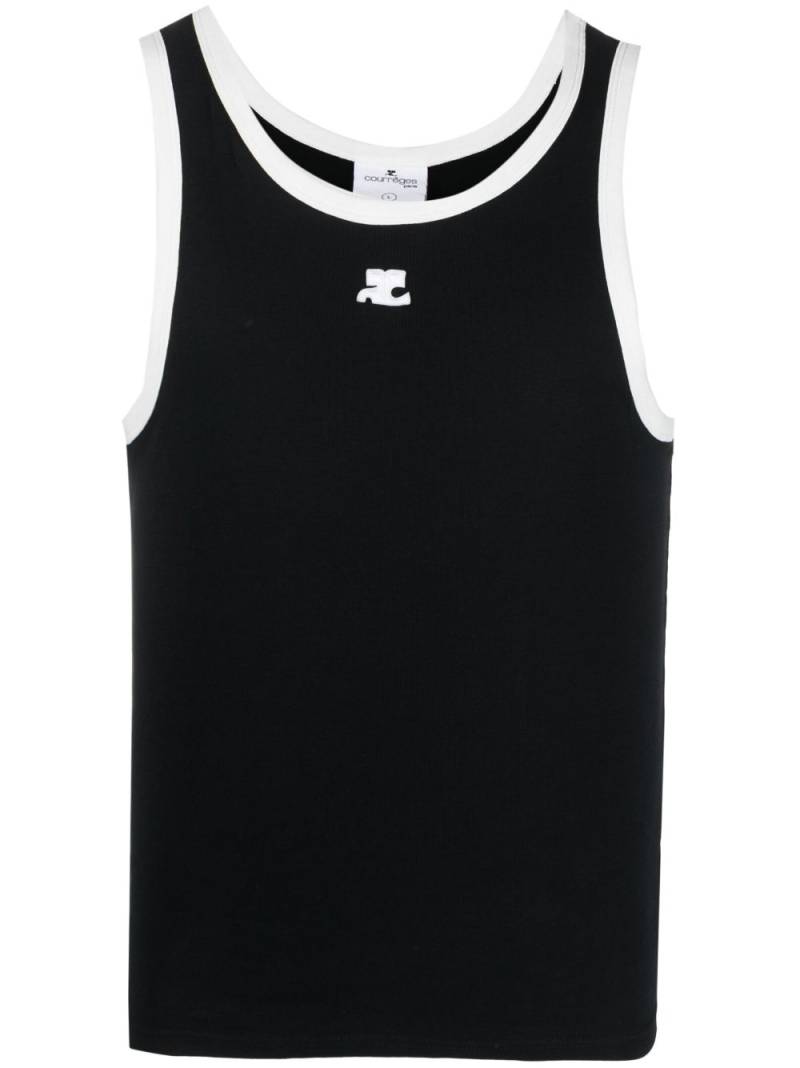 Courrèges two-tone tank top - Black von Courrèges