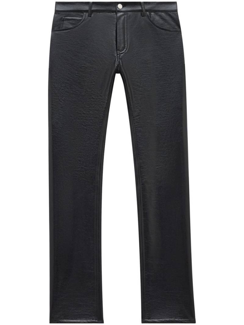 Courrèges vinyl straight-leg trousers - Black von Courrèges