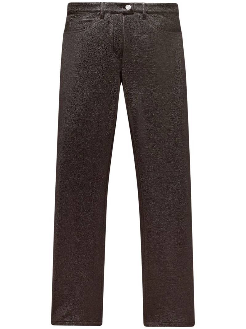 Courrèges vinyl straight-leg trousers - Brown von Courrèges