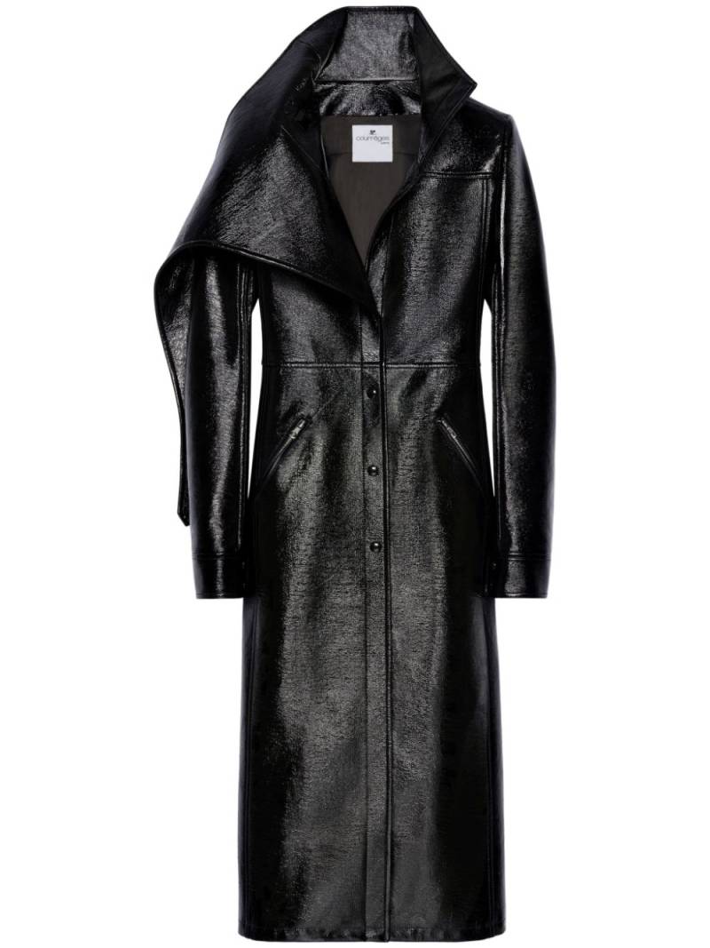 Courrèges vinyl trench coat - Black von Courrèges