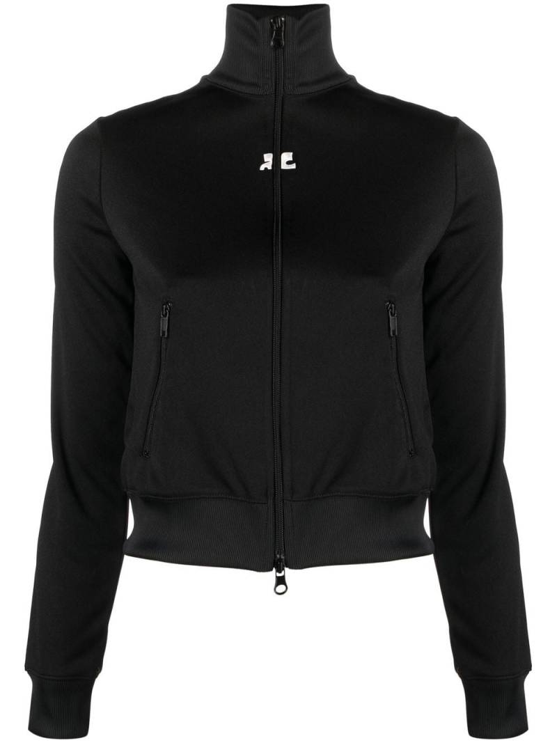 Courrèges zip-up fitted jacket - Black von Courrèges