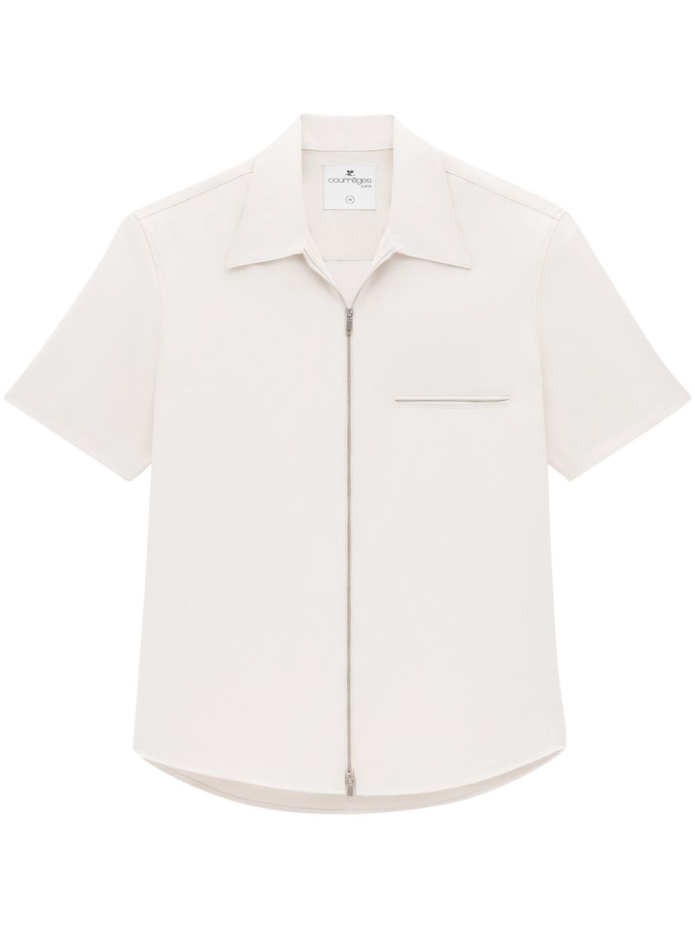 Courrèges zip-up twill shirt - Neutrals von Courrèges