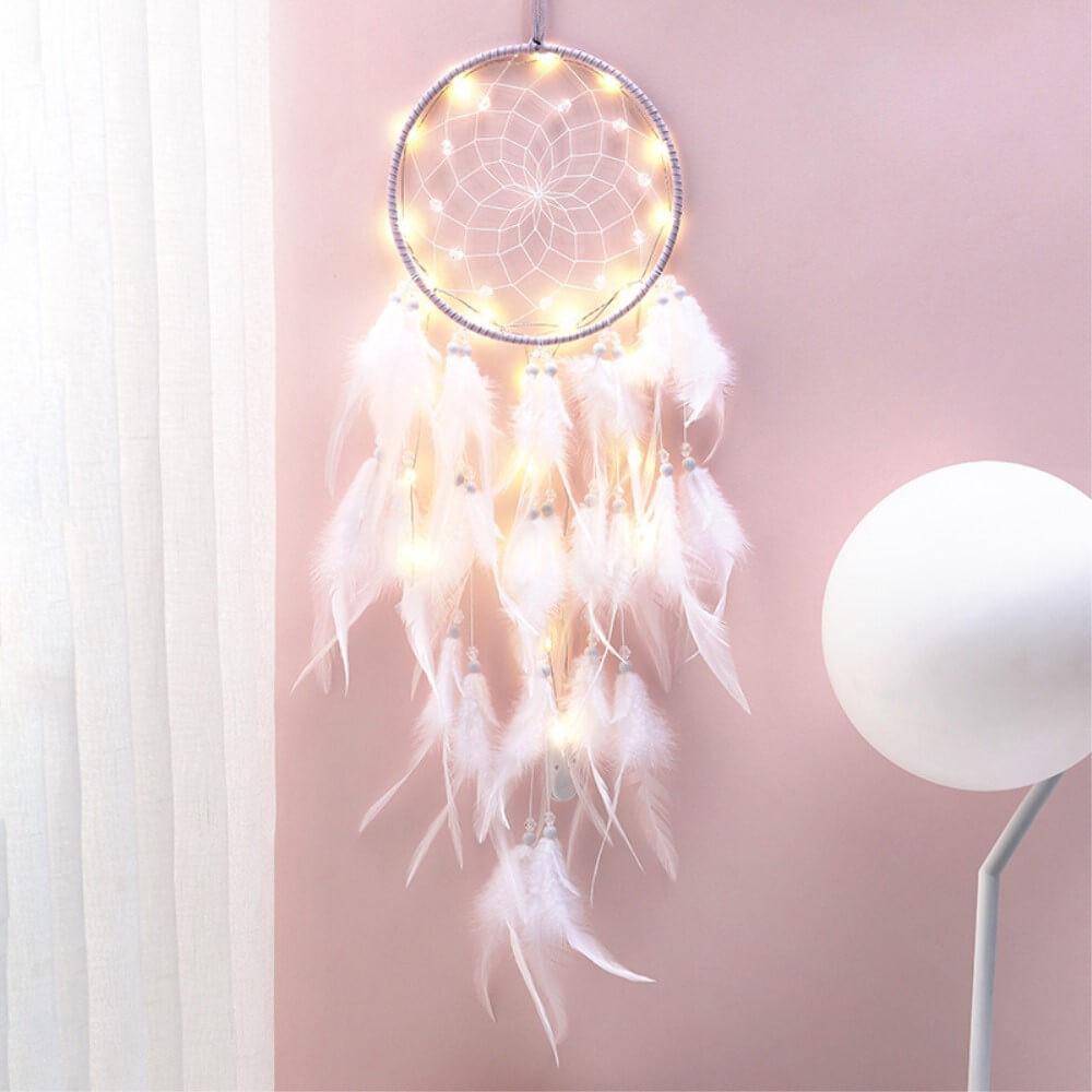 Cover-Discount - Traumfänger Dream Catcher mit LED Weiss, One Size, Weiss von Cover-Discount