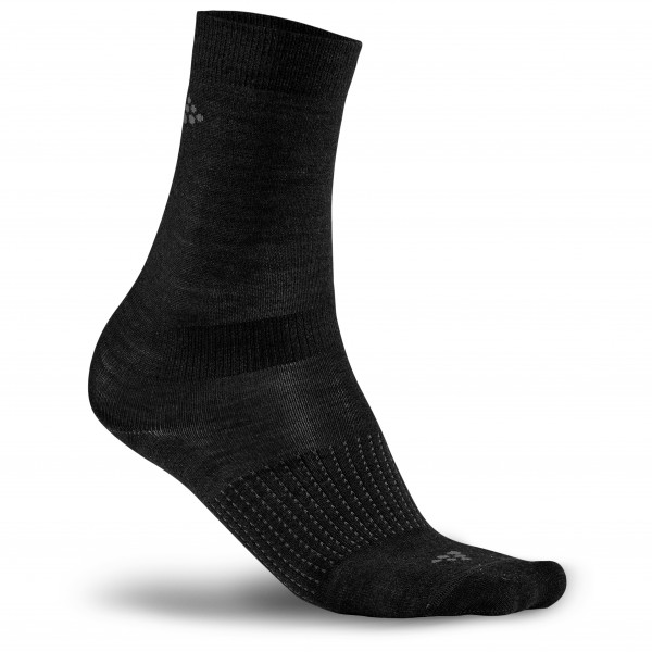 Craft - 2-Pack Wool Liner Sock - Multifunktionssocken Gr 34-36 schwarz von Craft