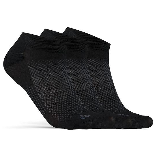 Craft - Core Dry Footies 3-Pack - Velosocken Gr 37-39 schwarz von Craft