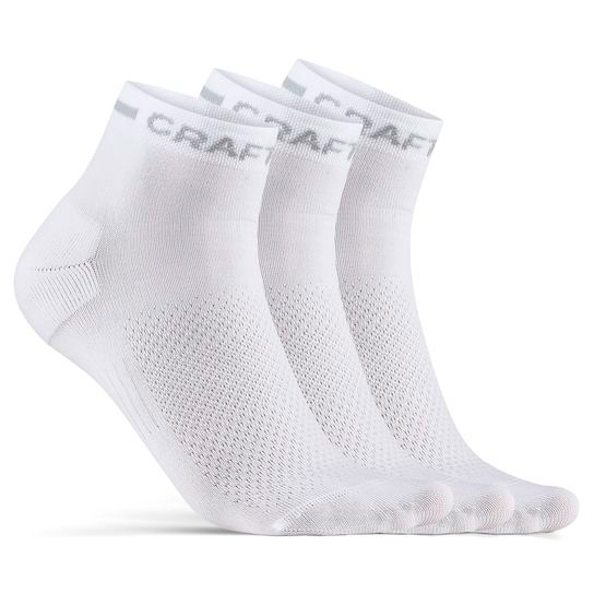 Craft - Core Dry Mid Sock 3-Pack - Velosocken Gr 34-36;37-39;40-42;43-45;46-48 schwarz;weiß/grau von Craft