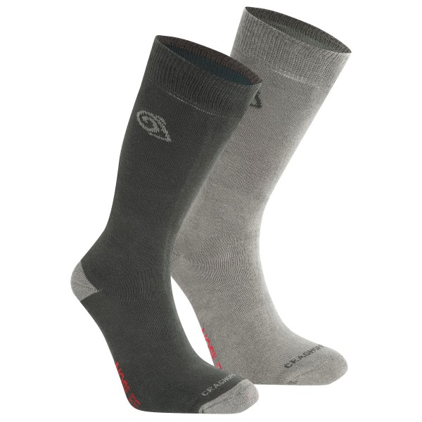 Craghoppers - Nosilife Travel Twin Pack Socks - Wandersocken Gr 36-38;43-47 blau;grau;oliv von Craghoppers