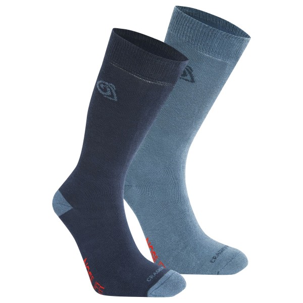 Craghoppers - Nosilife Travel Twin Pack Socks - Wandersocken Gr 36-38 blau von Craghoppers