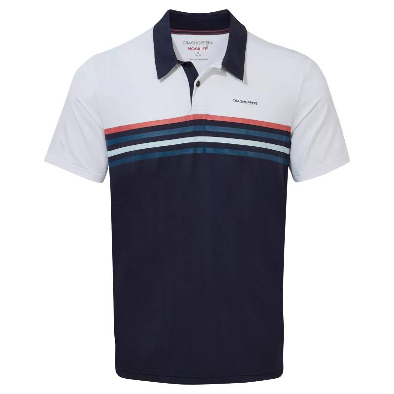 Pro Poloshirt, Nosilife Herren Weiss Bunt S von Craghoppers