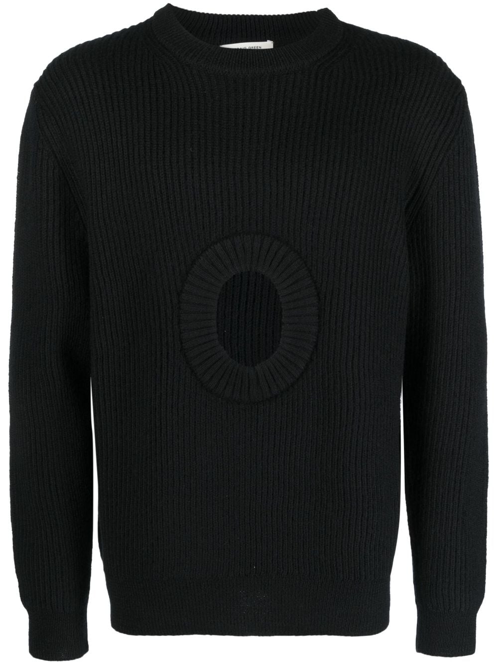 Craig Green CH Hole ribbed-knit sweatshirt - Black von Craig Green