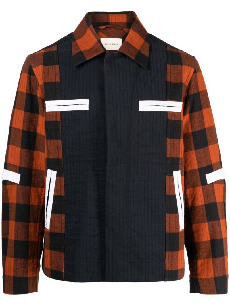 Craig Green check-pattern cotton jacket - Blue von Craig Green