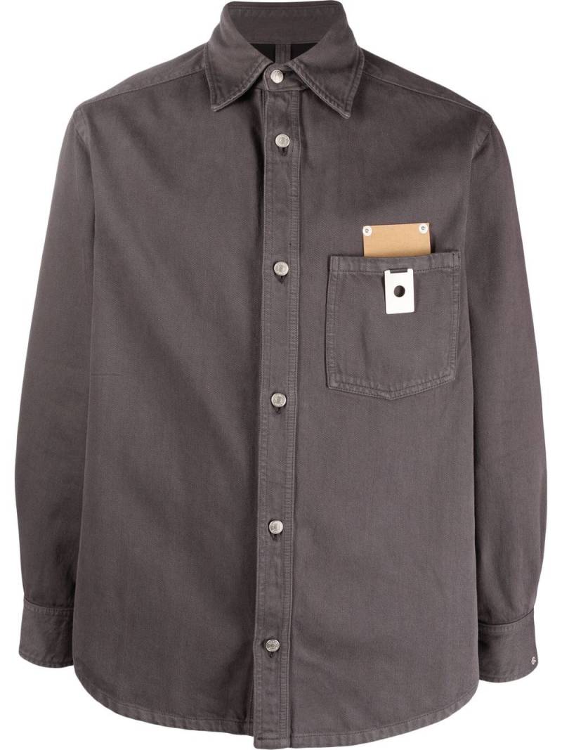 Craig Green denim long-sleeved shirt - Grey von Craig Green