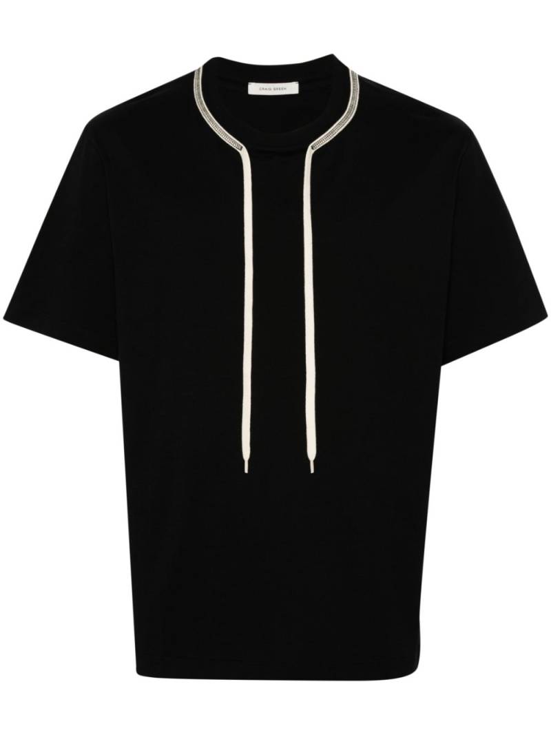 Craig Green drawstring-detail T-shirt - Black von Craig Green