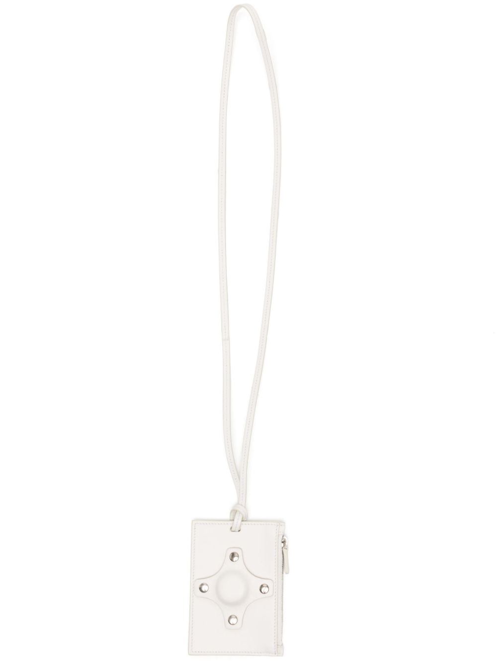 Craig Green leather lanyard card holder - White von Craig Green