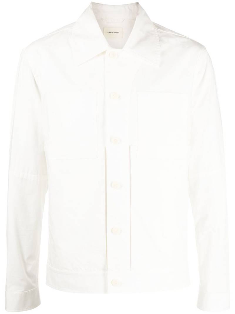 Craig Green long-sleeve button-up shirt jacket - White von Craig Green