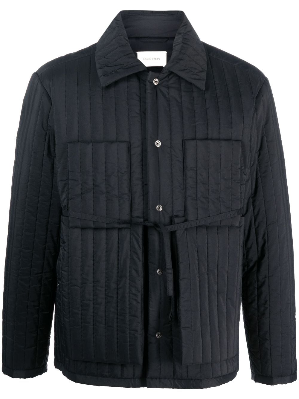 Craig Green tied-waist quilted jacket - Black von Craig Green