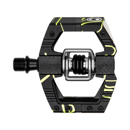 Crankbrothers Pedal Mallet E LS Splatter - lime grün von Crankbrothers