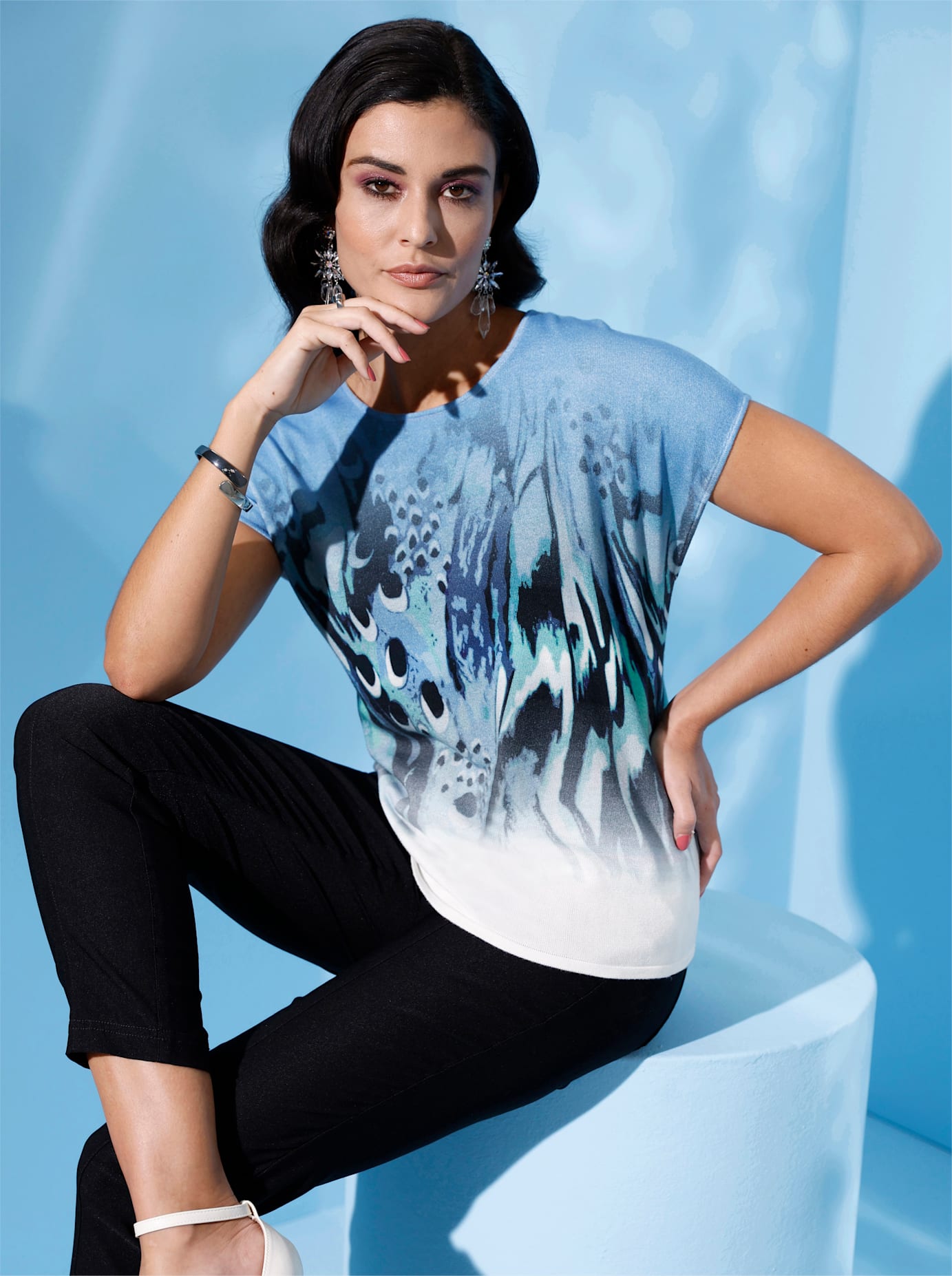 creation L Kurzarmpullover »Rundhals-Pullover« creation L Kurzarmpullover »Rundhals-Pullover« von Creation L