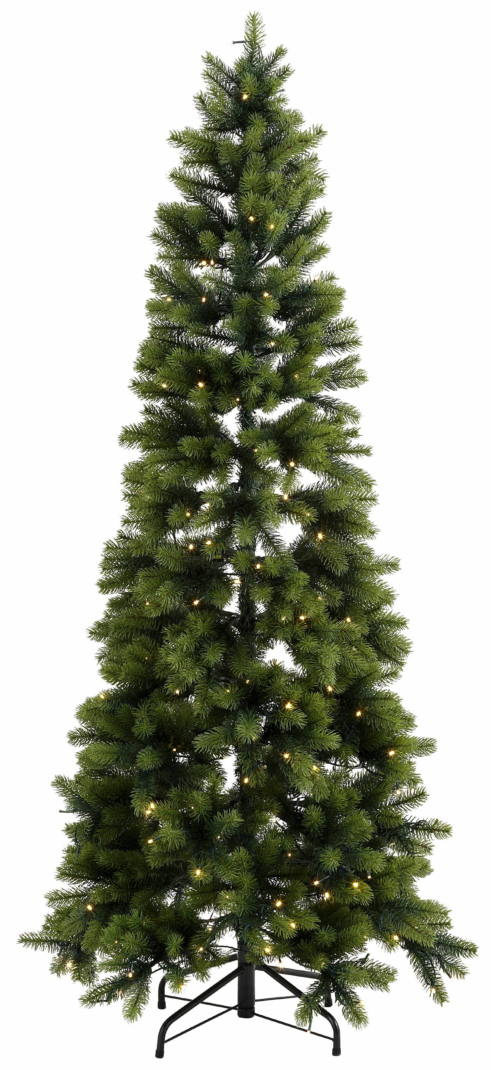 Creativ deco Künstlicher Weihnachtsbaum »Weihnachtsdeko, künstlicher Christbaum, Tannenbaum«, in schlanker Form, mit LED-Lichterkette von Creativ deco