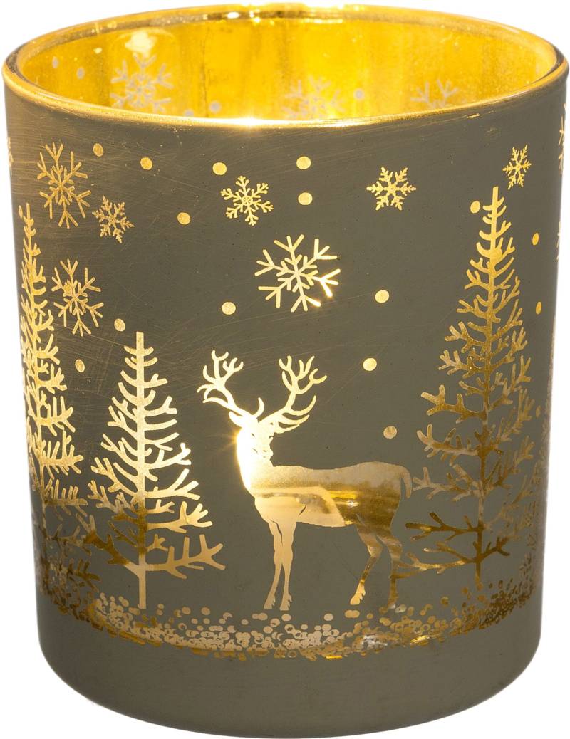 Creativ deco Teelichthalter »Weihnachtsdeko«, (4 St.), mit goldfarbener Innenseite von Creativ deco