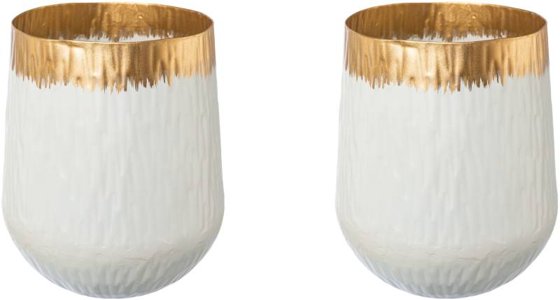 Creativ deco Tischvase »AGNES«, (2 St.), mit schickem Goldfarben Detail von Creativ deco