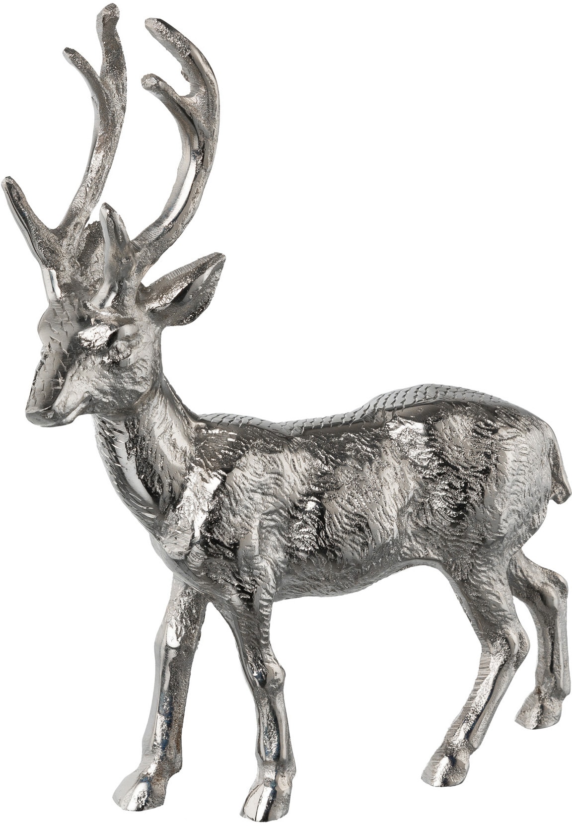 Creativ deco Weihnachtsfigur »Hirsch, Weihnachtsdeko«, aus glänzendem Aluminium von Creativ deco