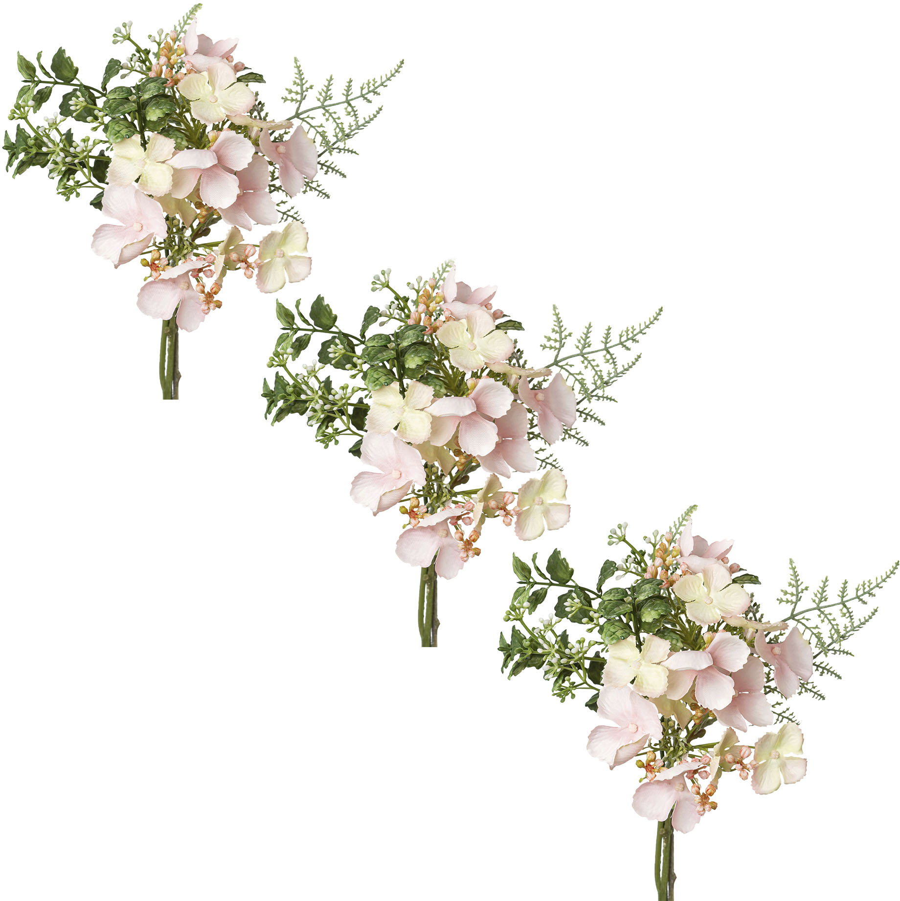 Creativ green Kunstblume »Hortensienbouquet«, im 3er Set von Creativ green