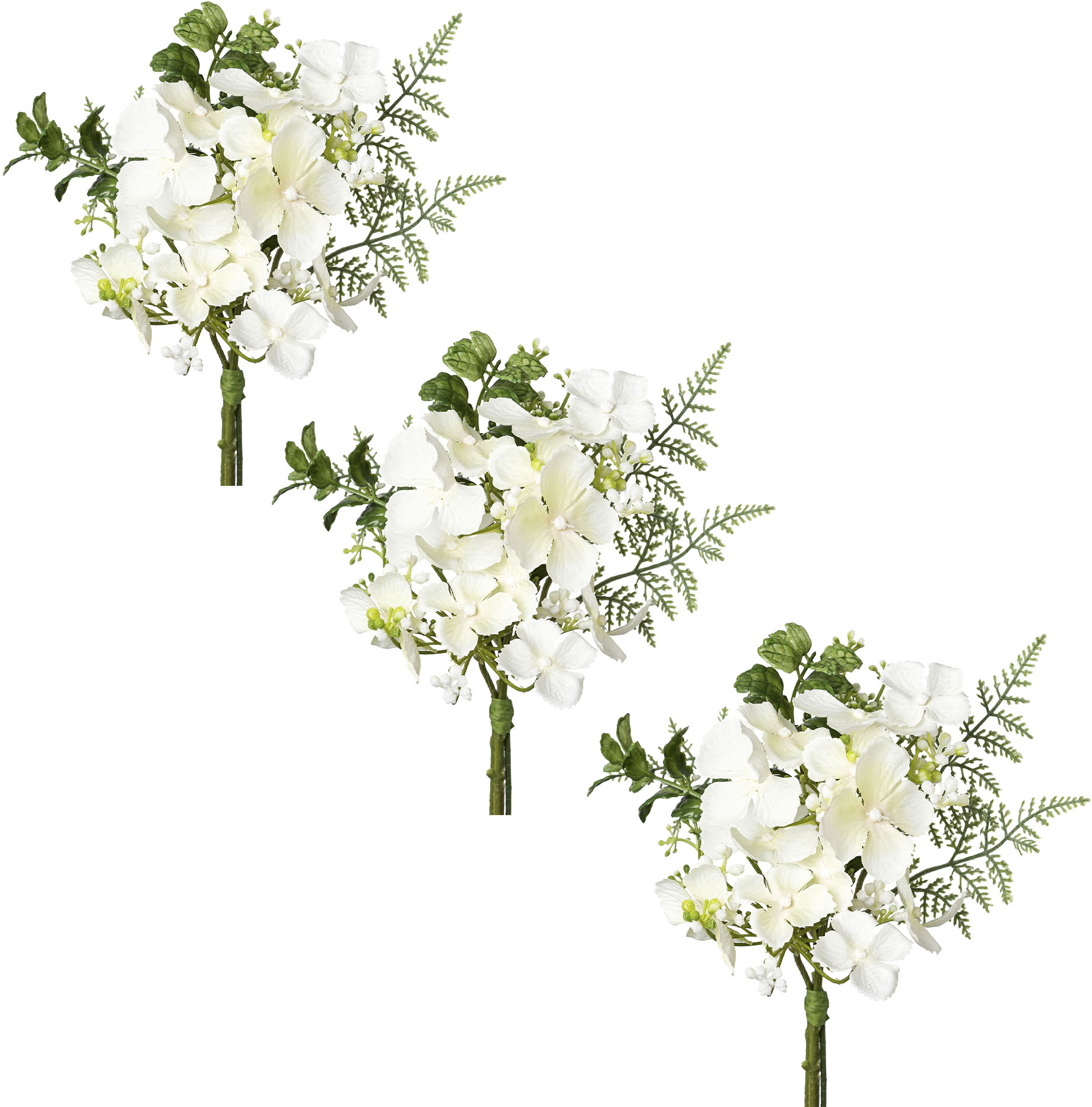 Creativ green Kunstblume »Hortensienbouquet«, im 3er Set von Creativ green