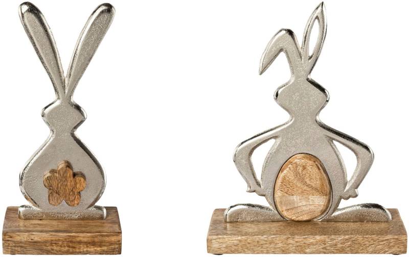 Creativ home Osterhase »JUSTIN«, Osterdeko aus Holz und Aluminium von Creativ home