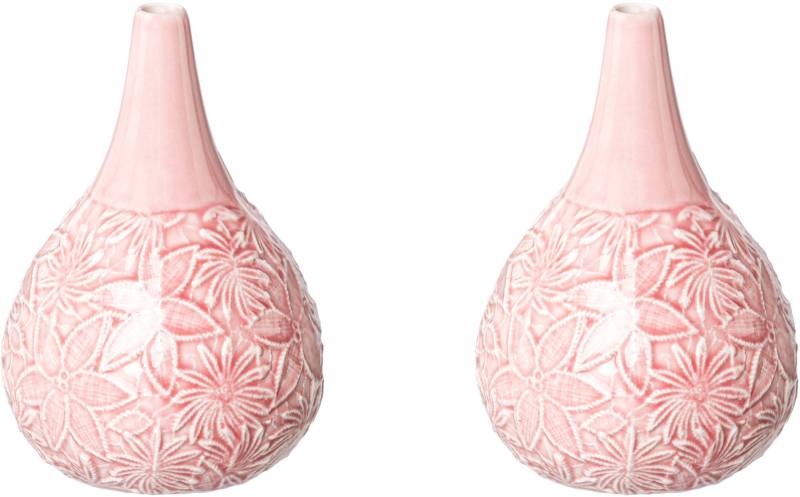 Creativ home Tischvase »BLOOMING«, (Set, 2 St.), Vase mit Blütendesign, aus Porzellan von Creativ home