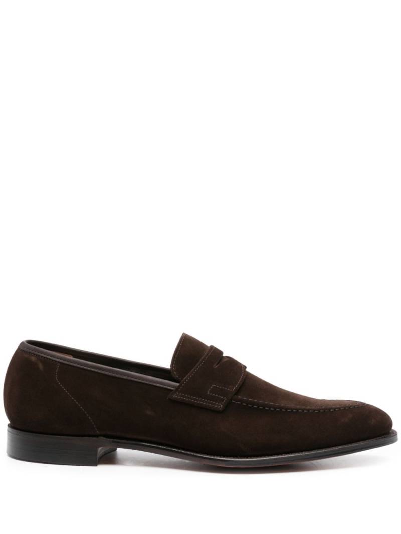 Crockett & Jones almond-toe suede loafers - Brown von Crockett & Jones