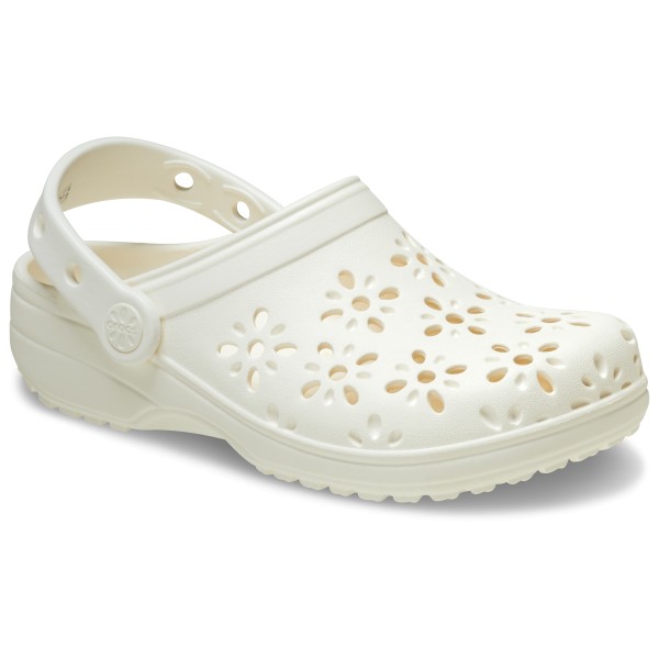 Crocs - Classic Floral Cut Out Clog - Sandalen Gr 36-37 beige/weiß von Crocs