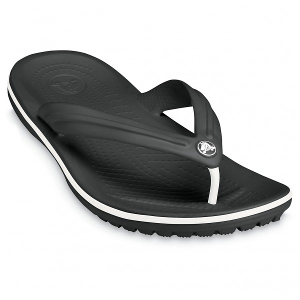 Crocs - Crocband Flip - Sandalen Gr M12 schwarz/grau von Crocs