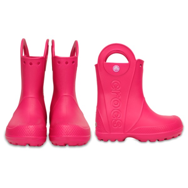 Crocs - Handle It Rain Boot Kids - Gummistiefel Gr C10 rosa von Crocs